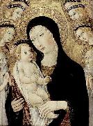 SANO di Pietro Madonna and Child with Sts Anthony Abbott and Bernardino of Siena